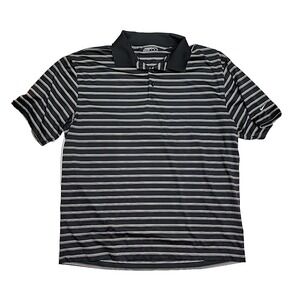 Nike Golf Fit-Dry Performance Essential Striped Pullover Golf Polo Shirt Mens XL